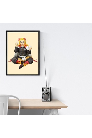 Demon Slayer Anime Rengoku Onigiri Duvar Posteri - Çerçevesiz