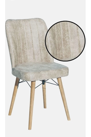 Kaliteli Bir Adet Kare Gold Mutfak Salon Sandalyesi Krem