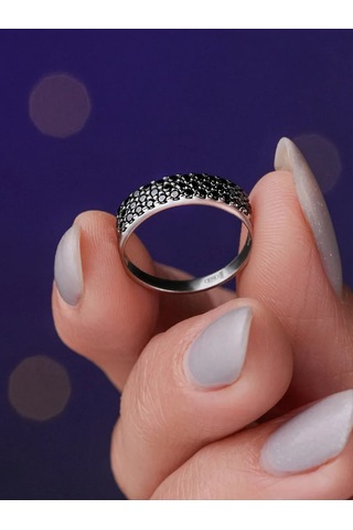 Lucente 925 Ayar Gümüş Yüzük 202821128 Siyah