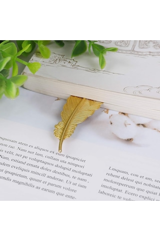 Şık Metal Tüy Ayraçları Basit Tüy Şekilli Metal Ayraçlar