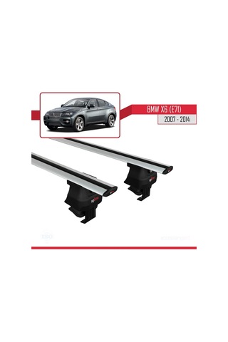 Bmw X6 E71 2007-2014 Arası İle Uyumlu Ace-4 Ara Atkı Tavan Barı Gri