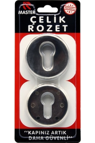 Master Çelik Rozet 6 Vidalı Saten Beyaz