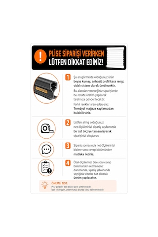 Plise Perde Beyaz Kumaş + Antrasit Profil Kasa Cam Balkon Perdesi