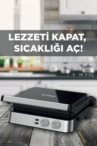 Torima TG-PRO300 2000w Paslanmaz Çelik Tost Izgara Makinesi Çıkarılabilir Plaka