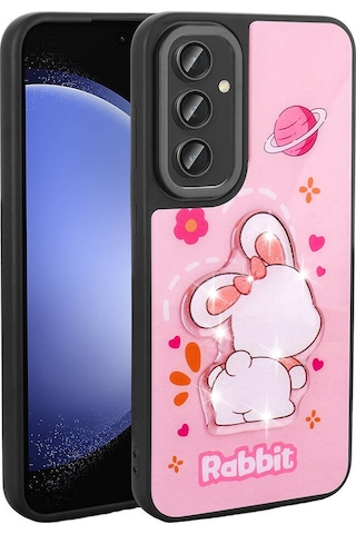 Samsung Galaxy A14 İle Uyumlu Kılıf Parlayan Kabartmalı İkonik Figürlü Silikon Kapak