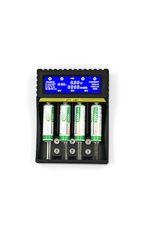 Çok Fonksiyonlu Pil Şarj Cihazı 18650 Lityum İyon Pil Nikel Metal Hidrit Nikel Kadmiyum Aa Aaa 9v Pil Şarj Cihazı Lcd Ekranlı Akıllı Şarj Cihazı