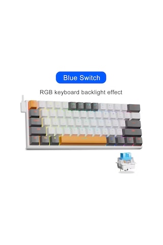 Blue Switch Z11 Mini İngilizce Q Klavye Full Anti Ghosting Mekanik Oyuncu Klavyesi