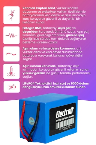 Küba K5 C Uyumlu Batarya Maksimum Kapasite Lifepo4 60v 45ah Elektrikli Motosiklet Bataryası