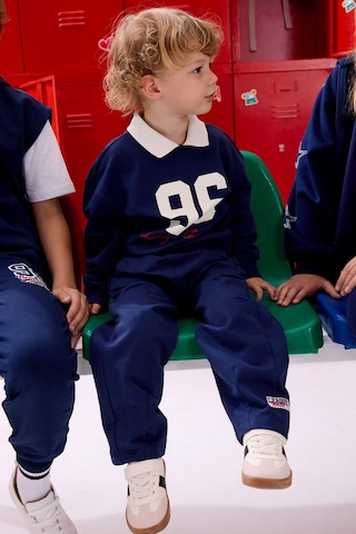 Defacto %100 Pamuk Oversıze Polo Yaka Baskılı Sweatshirt Kumaşı Sweatshirt Erkek Bebek H9810a526aunv241 Lacivert-nv241