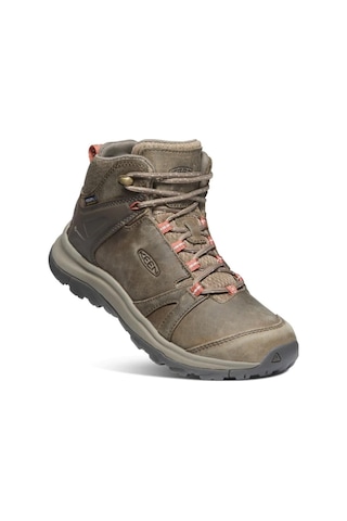 Keen 1023728 Terradora Iı Leather Mid Wp W Brindle/redwood Kadın Outdoor Bot Bej