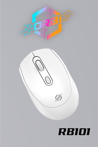 Profosyonel Bluetooth Şarj Edilebilir Kablosuz Ve Çift Mod Sessiz Mouse 800 - 1200 - 1400 Dpı Rb101