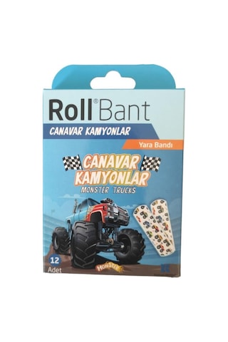 RollBant Canavar Kamyonlar Yara Bandı 12 Adet