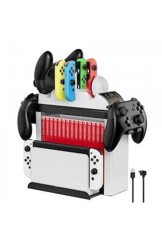 Nintendo İçin Organizatör Stand Şarj Cihazı Tutucu Şarj Unitesi O