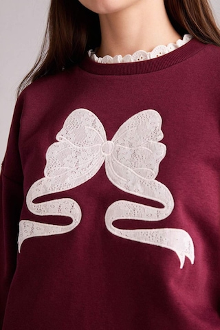 Defacto Oversıze Baskılı Sweatshirt G9608ax26spbr33 Bordo-br33
