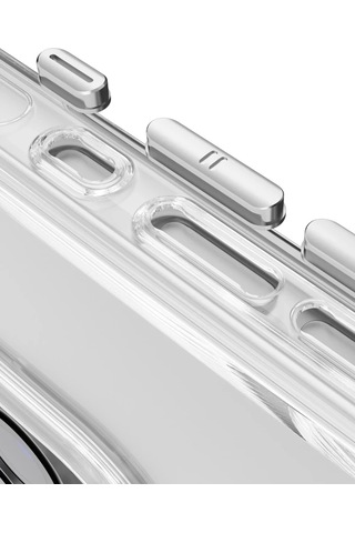 Joko Apple İphone 16 Uyumlu Gleam Pc Sert Magsafe Kılıf - Şeffaf-siyah