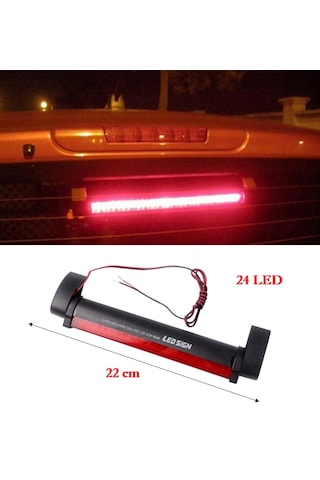 Çakar Modüllü 20 Modlu 24 Ledli Arka Cam 3.stop Lambası 12v.