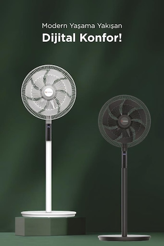 Torima SF-02 Ayaklı 16'' 60 W 3 Kademe 7 Pervaneli Kumandalı Vantilatör