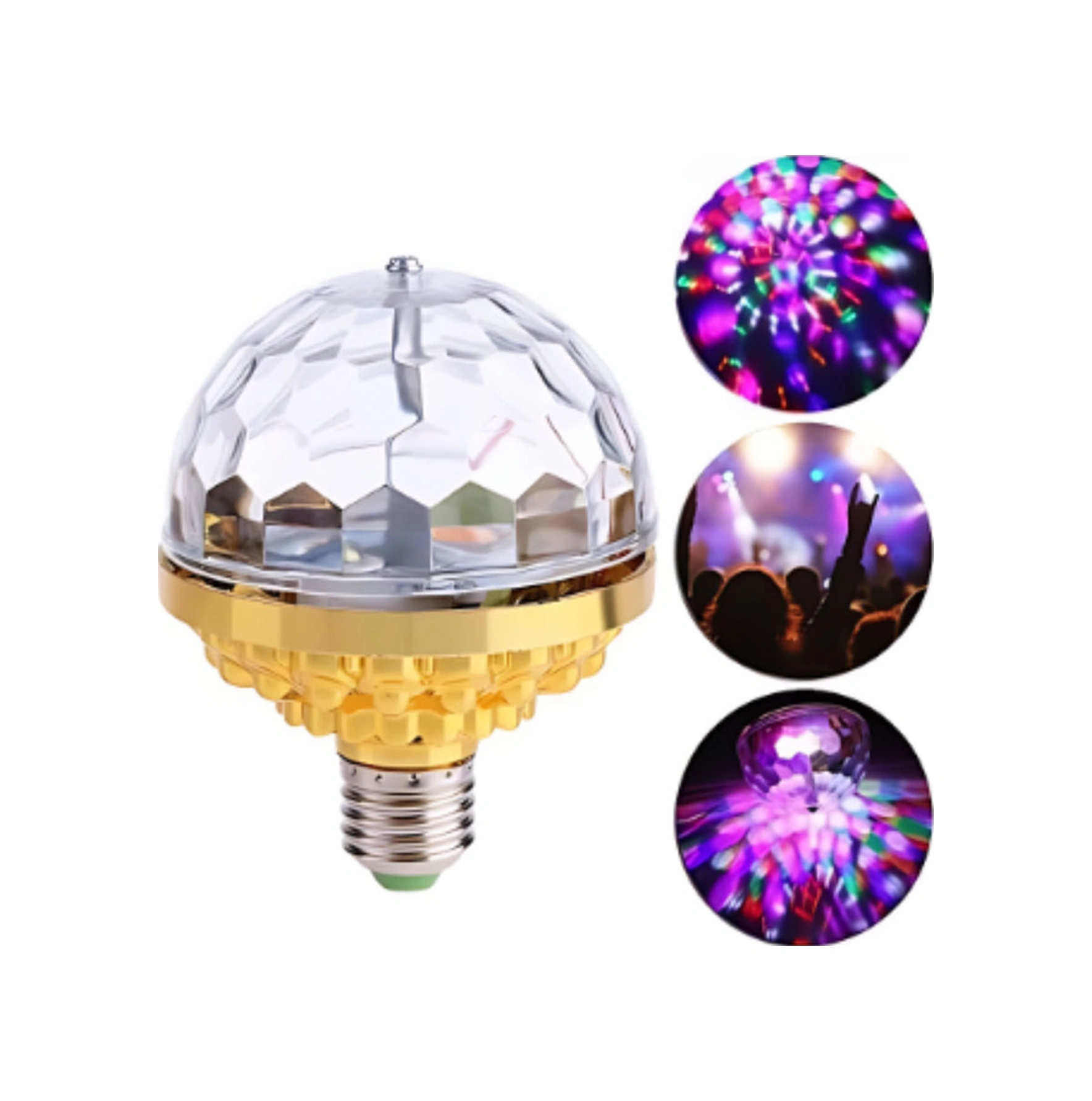 Qingmipy E27 6w Rgb Led Disko Işığı - Otomatik Döner Kristal Top, Partiler/dj/noel İçin Renkli Aydınlatma