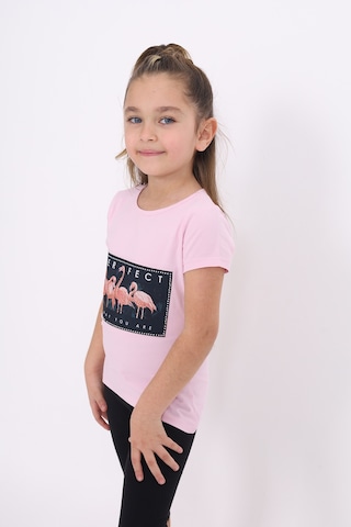 Toontoy Kids Toontoy Kız Çocuk Flamingo Baskılı Tişört Pembe