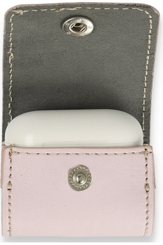 Fitcase Airpods Pro Uyumlu Faux Seri Kapaklı Kılıf Pembe