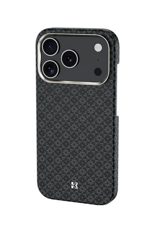 Apple Uyumlu iPhone 17 Pro Max Kılıfm-safe Şarj Özellikli Benks Armorair Armorgrid Serisi Kevlar Siyah Siyah