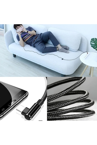 3m Type-c Şarj Kablosu Hızlı Şarj Samsung Uyumlu Type C To Type C Uzun