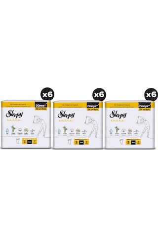 Sleepy Extra Ultra İnce Gece Hijyenik Ped 3 x 42'li