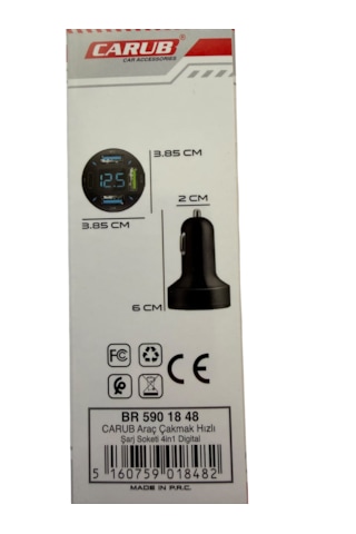 Araç İçi Dijital Çakmak Sarj Soketi Hızlı Sarj 66w 4 İn 1 Usb + Type C 5901848