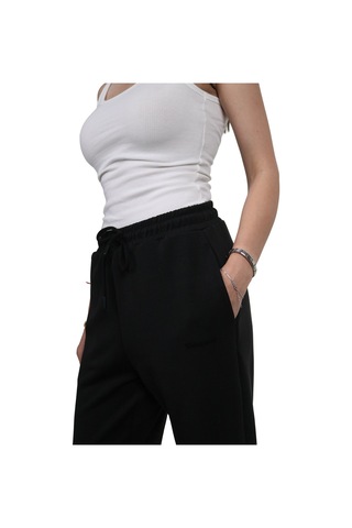 Kadın Modal Kumaş Cepli Siyah Jogger Pantolon Siyah