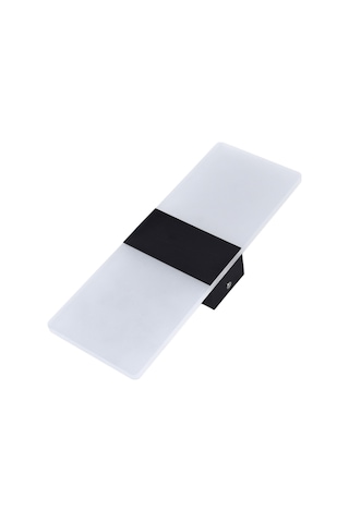 Shineyee Siyah Led Duvar Lambası, Akrilik Ve Alüminyum, Yukarı-aşağı Aydınlatma, Minimalist Tarz, Yatak Odası, Salon, Koridor Sıcak Işık, 90-265v Siyah