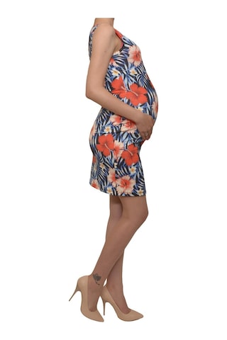 Luvmabelly Maternity 5509 Çiçekli Lohusa Emzirme Elbise-çok Renkli