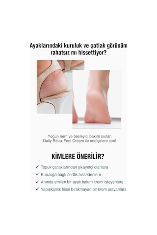 Dashu Daily Relax Foot Peeling Etkili Nemlendirici Ayak Kremi 75 ML