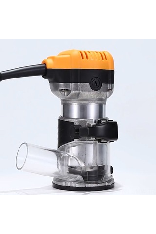 Moveevo Alüminyum Tabanlı Ahşap İşleme Testere Aksesuarı - Toz Süpürücü Bağlanabilir, Hassas Montaj, Ergonomik Tutamaklı Freze Tabanı