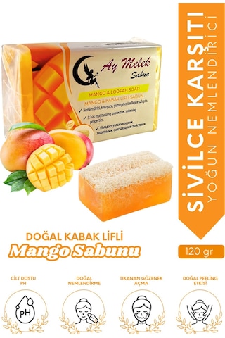 Mango Özlü Doğal Kabak Lifli Güzellik Sabunu Cilt Etkili Diğer