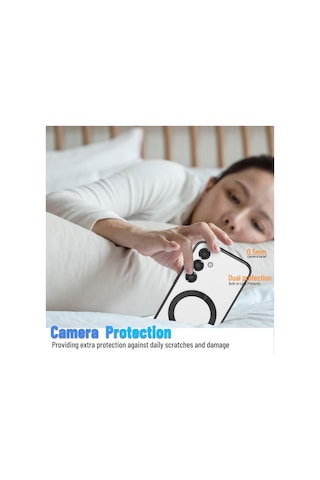 Samsung Galaxy Uyumlu S23 FE Kılıf Kamera Lens Korumalı Renkli Magsafe Şeffaf Silikon Derin Mor