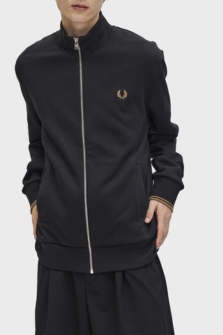 Fred Perry J1327 Zip Through Erkek Ceket Siyah