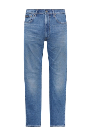 Calvin Klein Erkek Dar Paçalı Düz Kesim Diggory Mavi Jean-13826 Mavi