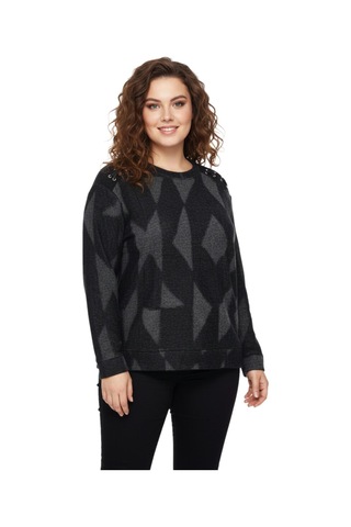 Linsolita Kadın Sıfıryaka Sweatshirt Bgl-st05113 Siyah