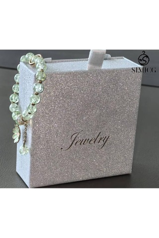 Yeşil Kristal Çiçek Bileziği Yeşil