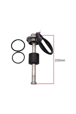 Sones S3-e 0-190ohm Sinyal Yat Araba Yağ Ve Su Deposu Seviye Tespit Çubuğu Sensörü, Boyut: 225mm