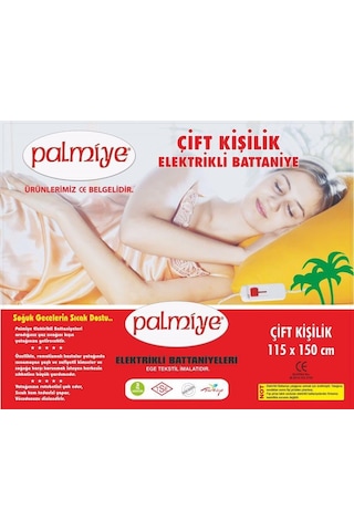 Palmiye Çift Kişilik Elektrikli Battaniye 115x150