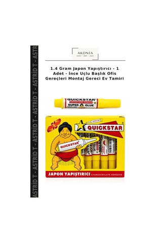 1.4 Gram Japon Yapıştırıcı - 1 Adet - İnce Uçlu Başlık Ofis Gereçleri Montaj Gereci Ev Tamiri