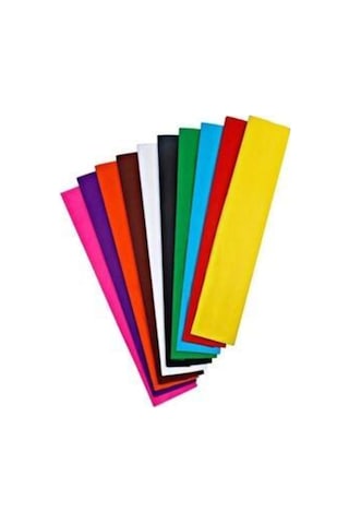 Krapon Kağıdı 50x200 Cm 10'lu Paket Karışık Renkler 10 Ayrı Renk A4