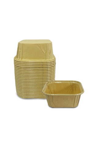 Kafem Muffin Kek Kapsülü Kare Kraft 50li X 5 Paket - K34 Sarı