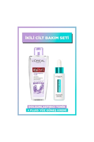 L'Oréal Paris Bright Reveal Koyu Leke Karşıtı Serum 30 ML + Revitalift Filler Dolgunlaştırıcı Tonik 200 ML