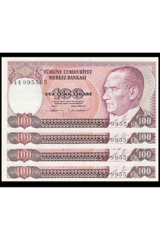 7 Ems A44 4 Adet Seri Talipli 100 Lira Çil