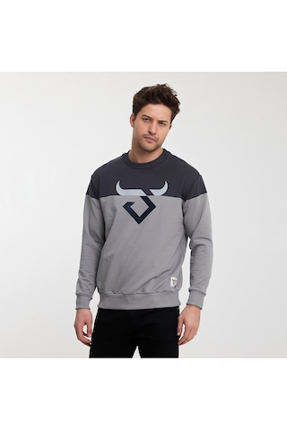 Twobull HELSİNKİ Erkek Füme / Taş Sweatshirt