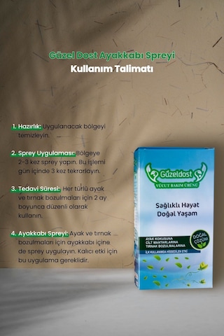 Güzeldost Ayak Kokusu Önleyici Sprey Doğal İçerikli