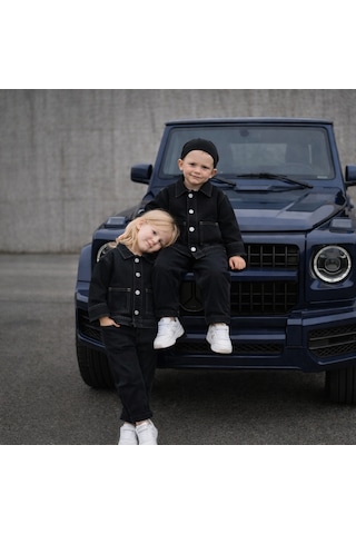 Baby Lory Kids Store Unisex Çocuk Yıldız Desenli Takım Siyah
