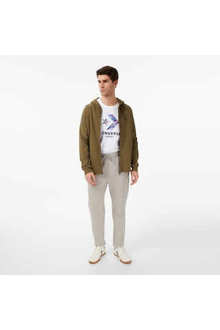 Converse Star Chevron Baskılı Erkek Oversize Fit Gri Eşofman Altı 1002015t 2800153